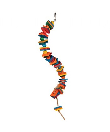 Spiral Wood and Rope Parrot Toy - Small